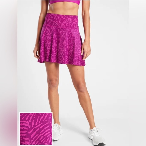 Athleta Pants - Athleta Ace Printed Tennis Skort 13.5" Fiji Magnolia Pink Purple Size XL